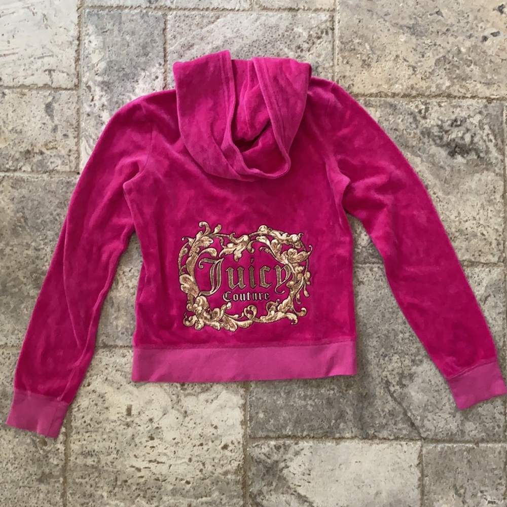 Juicy Couture Pink Velour Tracksuit Hoodie - M
